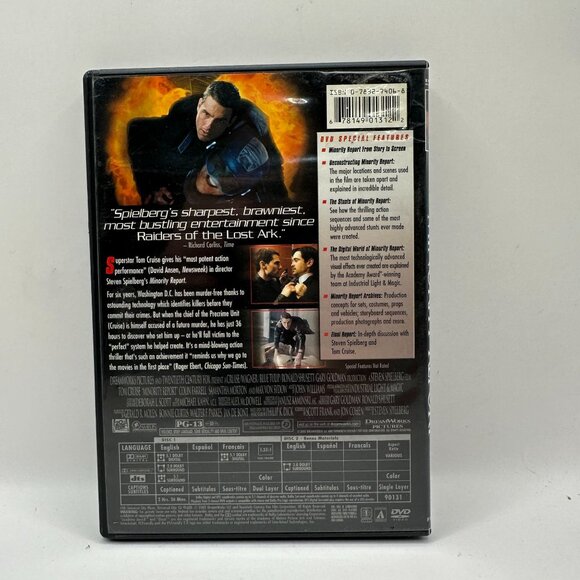 Minority Report DVD Full Screen Tom Cruise Sci-Fi Thriller Rated PG-13 - Picture 2 of 4